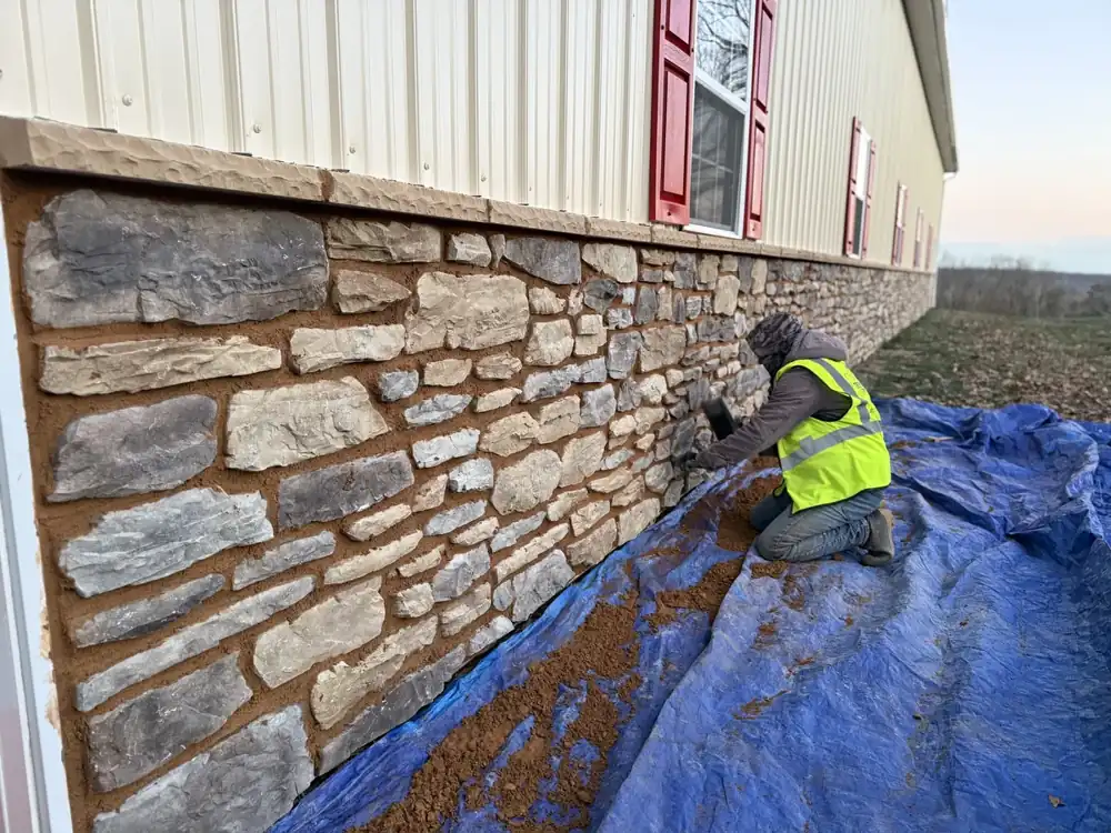 Stone Installation in Bucks County, PA by Oscar's crew