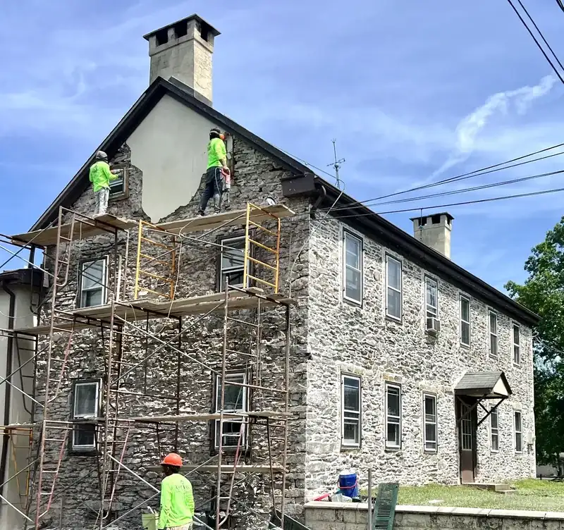 Stone Repair in Bucks County, PA by Oscar's crew